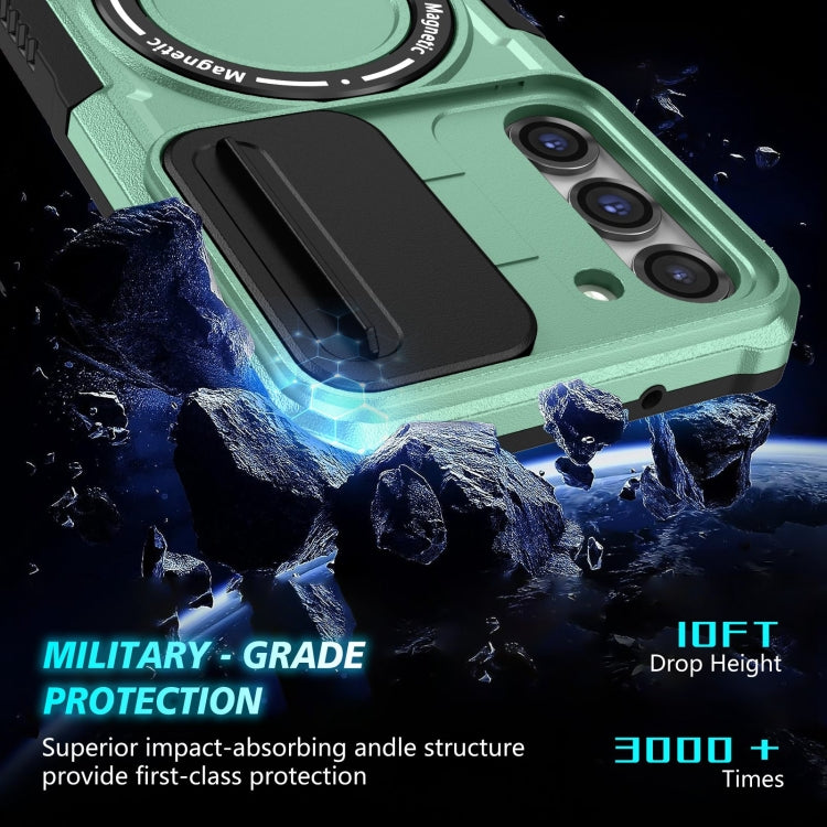For Samsung Galaxy S23+ 5G Sliding Camshield Magsafe Holder TPU Hybrid PC Phone Case(Light Blue) - Galaxy S23+ 5G Cases by PMC TechLife | Online Shopping South Africa | PMC TechLife