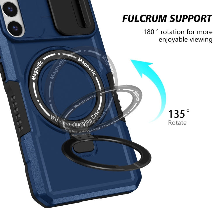 For Samsung Galaxy S22+ 5G Sliding Camshield Magsafe Holder TPU Hybrid PC Phone Case(Royal Blue) - Galaxy S22+ 5G Cases by PMC TechLife | Online Shopping South Africa | PMC TechLife | Buy Now Pay Later Mobicred