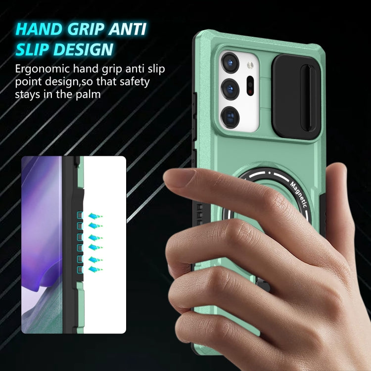 For Samsung Galaxy Note20 Ultra Sliding Camshield Magsafe Holder TPU Hybrid PC Phone Case(Light Blue) - Galaxy Note20 Ultra Cases by PMC TechLife | Online Shopping South Africa | PMC TechLife