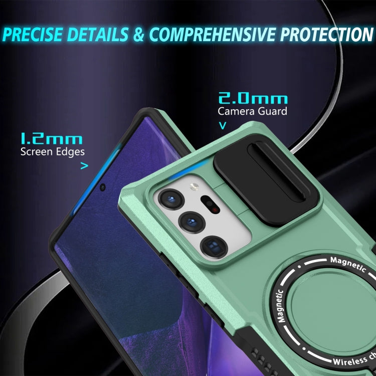 For Samsung Galaxy Note20 Ultra Sliding Camshield Magsafe Holder TPU Hybrid PC Phone Case(Light Blue) - Galaxy Note20 Ultra Cases by PMC TechLife | Online Shopping South Africa | PMC TechLife