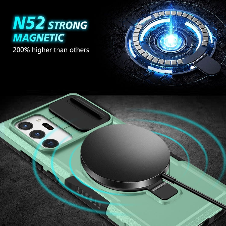 For Samsung Galaxy Note20 Ultra Sliding Camshield Magsafe Holder TPU Hybrid PC Phone Case(Light Blue) - Galaxy Note20 Ultra Cases by PMC TechLife | Online Shopping South Africa | PMC TechLife