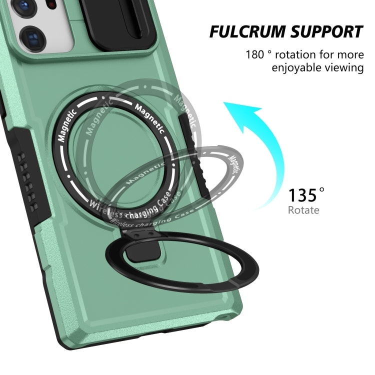 For Samsung Galaxy Note20 Ultra Sliding Camshield Magsafe Holder TPU Hybrid PC Phone Case(Light Blue) - Galaxy Note20 Ultra Cases by PMC TechLife | Online Shopping South Africa | PMC TechLife