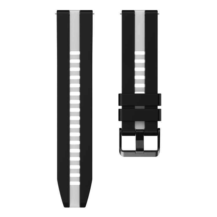 For Huawei Watch GT 3 / GT 3 Pro Vertical Two Color Silicone Watch Band(Black+Grey) - Watch Bands by PMC TechLife | Online Shopping South Africa | PMC TechLife