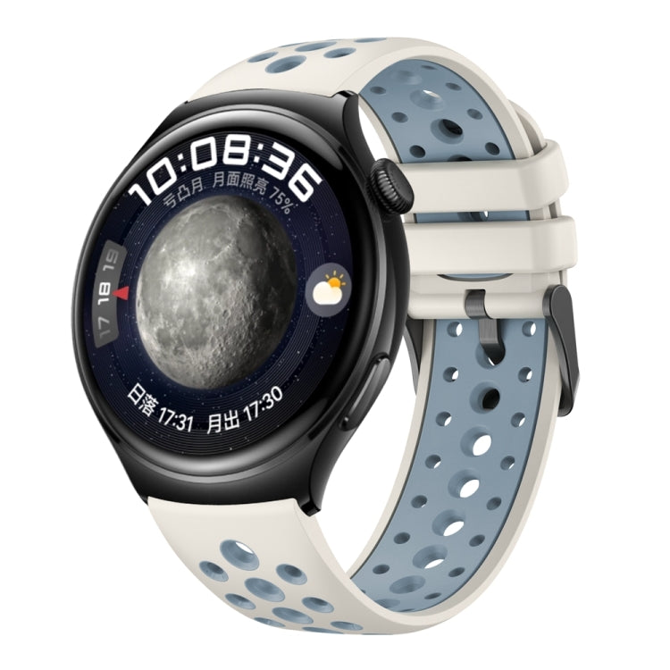 For Huawei Watch 4 Two Color Round Hole Silicone Watch Band(Mineral Water Ash) - free shipping - PMC TechLife - Order now!