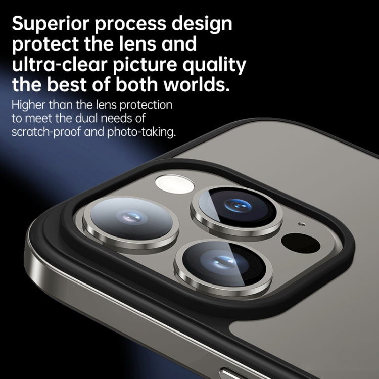 For iPhone 15 Pro SULADA Metal Frame + Nano Glass + TPU Phone Case(Blue) - free shipping - PMC TechLife - Order now!