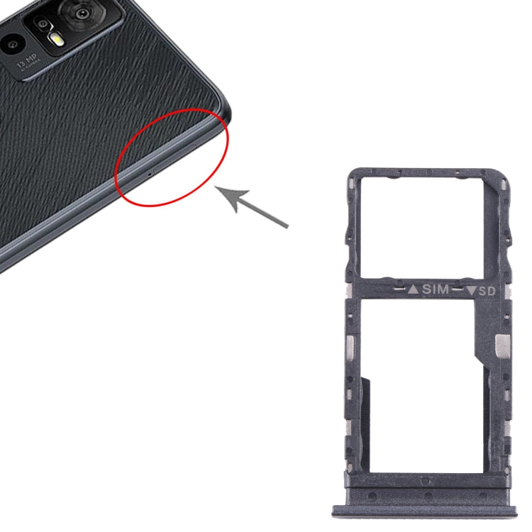 For TCL 40 SE Original SIM + Micro SD Card Tray(Black) - For TCL by PMC TechLife | Online Shopping South Africa | PMC TechLife | Buy Now Pay Later Mobicred