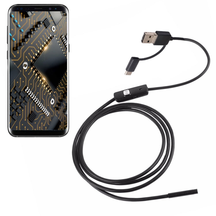 AN100 3 in 1 IP67 Waterproof USB-C / Type-C + Micro USB + USB HD Endoscope Hard Tube Inspection Camera for Parts of OTG Function Android Mobile Phone, with 6 LEDs, Lens Diameter:5.5mm(Length: 1m) - free shipping - PMC TechLife - Order now!