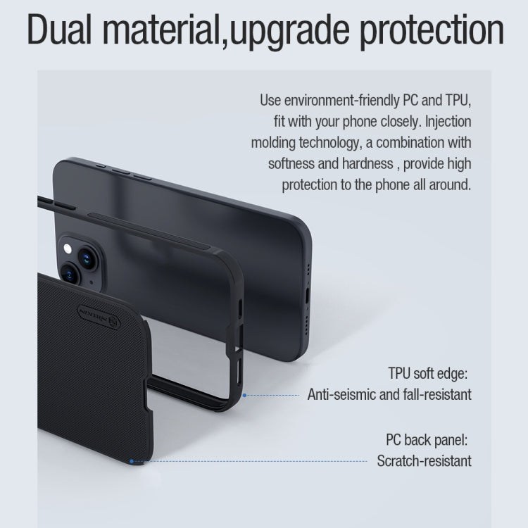 For iPhone 15 NILLKIN Frosted Shield Pro Magnetic Magsafe Phone Case(Black) - iPhone 15 Cases by NILLKIN | Online Shopping South Africa | PMC TechLife | Buy Now Pay Later Mobicred