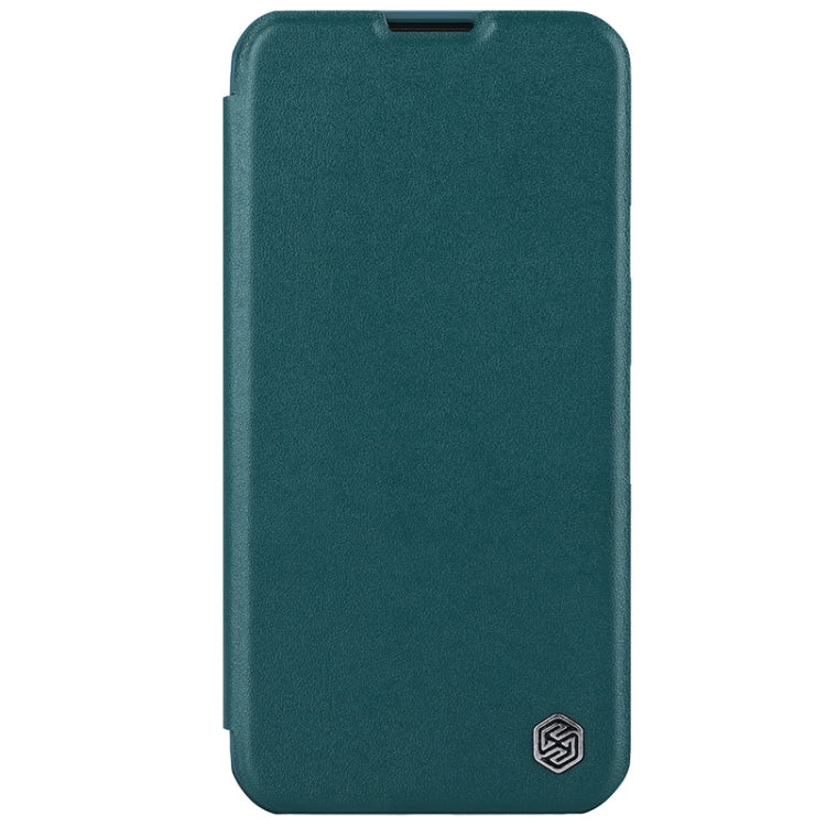 For iPhone 15 Pro NILLKIN QIN Series Pro Plain Leather Phone Case(Green) - iPhone 15 Pro Cases by NILLKIN | Online Shopping South Africa | PMC TechLife | Buy Now Pay Later Mobicred