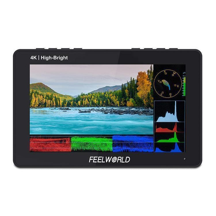 FEELWORLD F5 ProX 5.5 inch 1600nit High Bright Touch Screen DSLR Camera Field Monitor 4K HDMI F970 Install and Power Kit(Black) - free shipping - PMC TechLife - Order now!