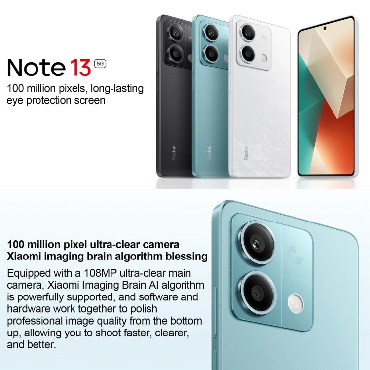 Xiaomi Redmi Note 13 5G, 6GB+128GB,  6.67 inch MIUI 14 Mediatek Dimensity 6080 Octa Core up to 2.4GHz, Network: 5G(Black) - free shipping - PMC TechLife - Order now!