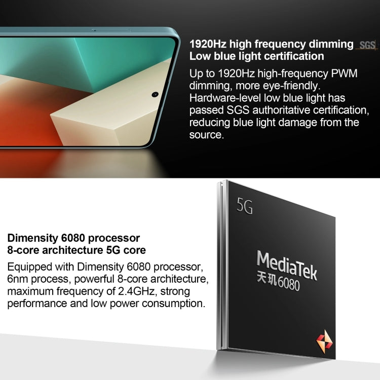 Xiaomi Redmi Note 13 5G, 8GB+256GB,  6.67 inch MIUI 14 Mediatek Dimensity 6080 Octa Core up to 2.4GHz, Network: 5G(White) - free shipping - PMC TechLife - Order now!