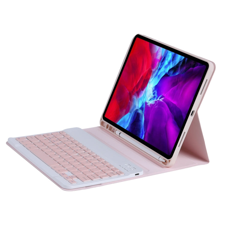 C-11B For iPad Air 4 / Air 5 / Pro 11 inch 2022 / 2021 / 2020 / 2018 Detachable ABS Candy Color Bluetooth Keyboard Tablet Case with Stand & Pen Slot(Pink) - For iPad Pro by PMC TechLife | Online Shopping South Africa | PMC TechLife | Buy Now Pay Later Mobicred