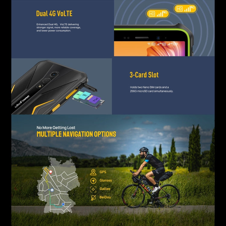 Ulefone Armor X12, 3GB+32GB, Rugged Phone, Face Unlock, 5.45 inch Android 13 Go MediaTek Helio A22 Quad Core, Network: 4G, NFC(Some Orange) - free shipping - PMC TechLife - Order now!