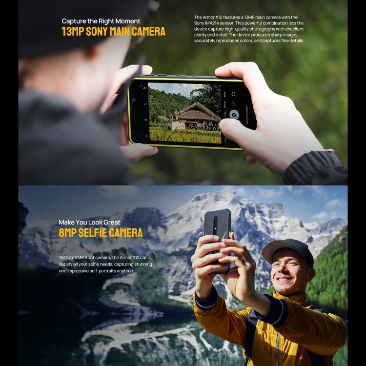 Ulefone Armor X12, 3GB+32GB, Rugged Phone, Face Unlock, 5.45 inch Android 13 Go MediaTek Helio A22 Quad Core, Network: 4G, NFC(All Black) - free shipping - PMC TechLife - Order now!
