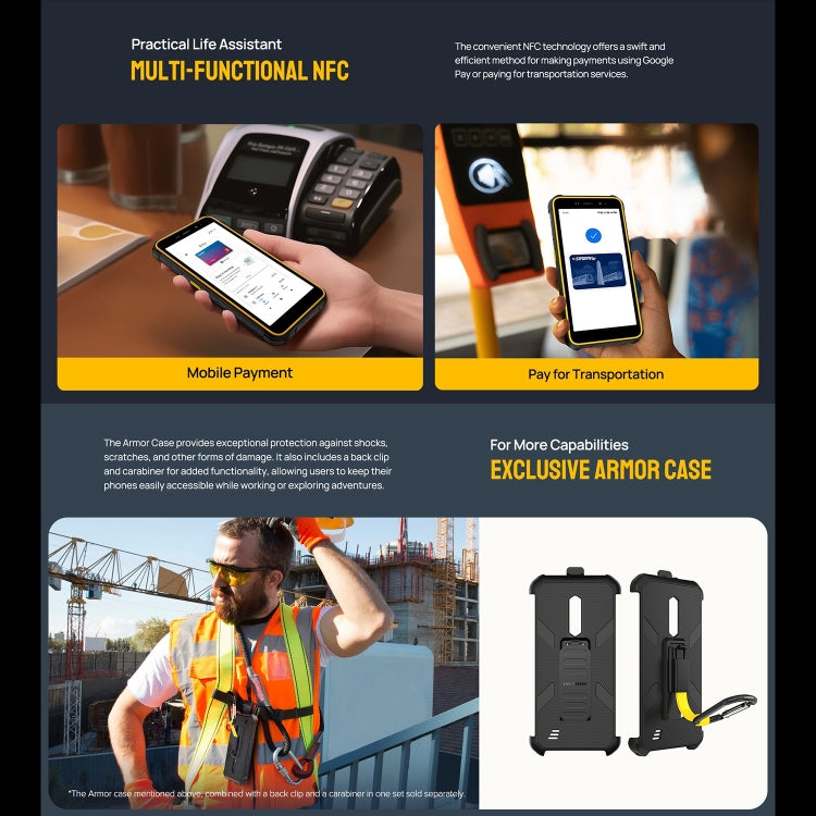 Ulefone Armor X12, 3GB+32GB, Rugged Phone, Face Unlock, 5.45 inch Android 13 Go MediaTek Helio A22 Quad Core, Network: 4G, NFC(Less Green) - free shipping - PMC TechLife - Order now!