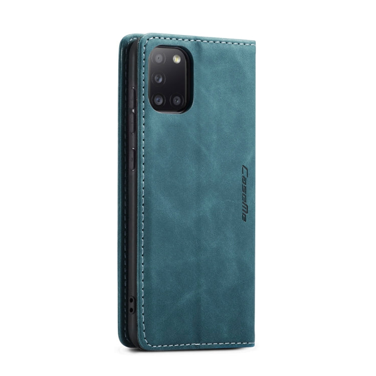 For Samsung Galaxy A31 CaseMe-013 Multifunctional Retro Frosted Horizontal Flip Leather Case with Card Slot & Holder & Wallet(Blue) - Galaxy Phone Cases by CaseMe | Online Shopping South Africa | PMC TechLife | Buy Now Pay Later Mobicred