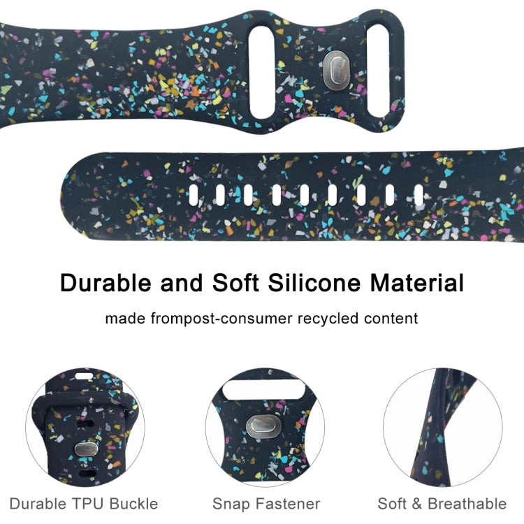 For Apple Watch Serie 3 38mm Floral Silicone Watch Band(Blue) - Watch Bands by PMC TechLife | Online Shopping South Africa | PMC TechLife