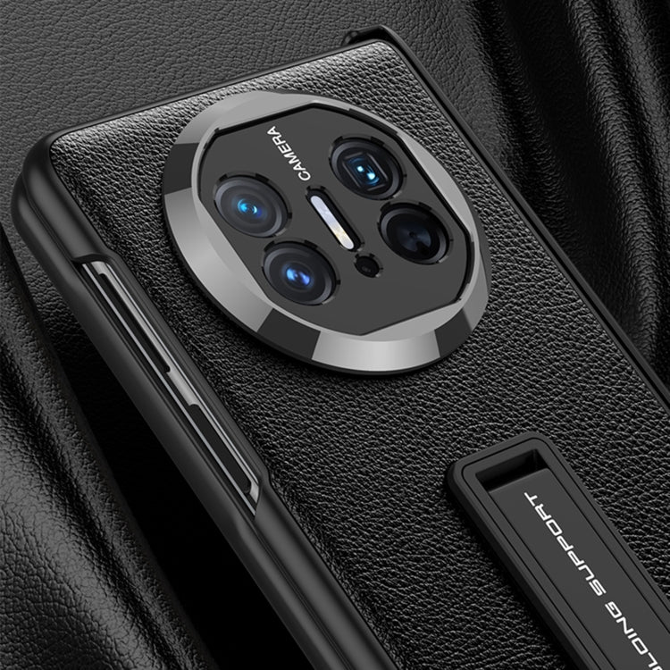 For Huawei Mate X5 GKK Magnetic Hinge Flip Leather Phone Case with Holder(Carbon Fiber) - Huawei Cases by GKK | Online Shopping South Africa | PMC TechLife | Buy Now Pay Later Mobicred