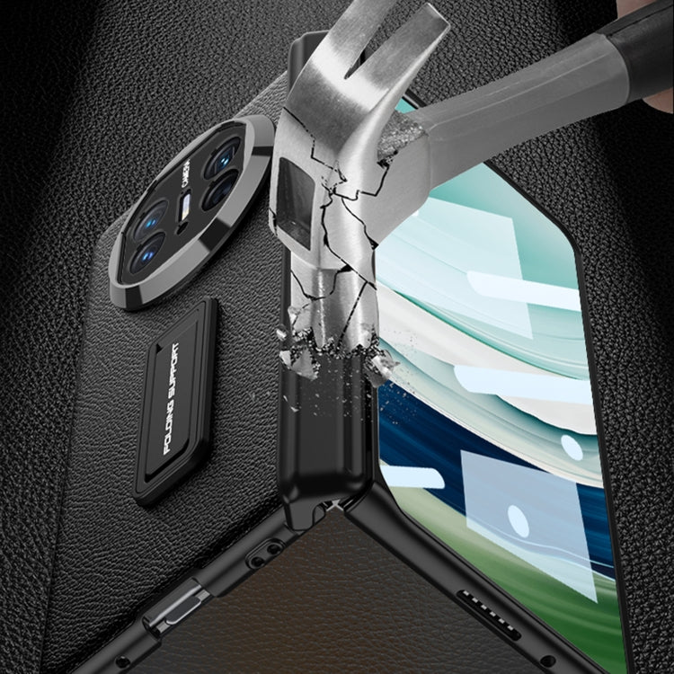 For Huawei Mate X5 GKK Magnetic Hinge Flip Leather Phone Case with Holder(Carbon Fiber) - Huawei Cases by GKK | Online Shopping South Africa | PMC TechLife | Buy Now Pay Later Mobicred