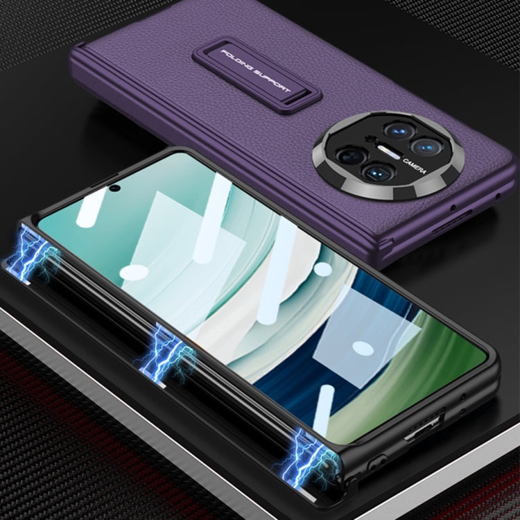 For Huawei Mate X5 GKK Magnetic Hinge Flip Leather Phone Case with Holder(Carbon Fiber) - Huawei Cases by GKK | Online Shopping South Africa | PMC TechLife | Buy Now Pay Later Mobicred