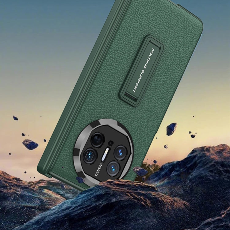 For Huawei Mate X5 GKK Magnetic Hinge Flip Leather Phone Case with Holder(Green) - free shipping - PMC TechLife - Order now!