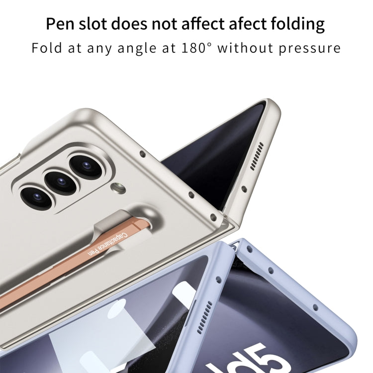 For Samsung Galaxy Z Fold5 5G GKK Integrated Ultra-thin PC Phone Case with Pen Slots, No Include Pen(Blue) - Galaxy Z Fold5 Cases by GKK | Online Shopping South Africa | PMC TechLife | Buy Now Pay Later Mobicred