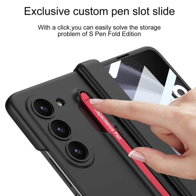 For Samsung Galaxy Z Fold5 5G GKK Integrated Fold Hinge Phone Case with Pen Slots, No Include Pen(Black+Red) - Galaxy Z Fold5 Cases by GKK | Online Shopping South Africa | PMC TechLife | Buy Now Pay Later Mobicred