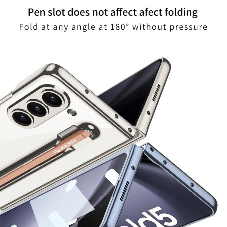 For Samsung Galaxy Z Fold5 5G GKK Integrated PC Phone Case with Pen Slot, No Include Pen(Blue) - Galaxy Z Fold5 Cases by GKK | Online Shopping South Africa | PMC TechLife | Buy Now Pay Later Mobicred