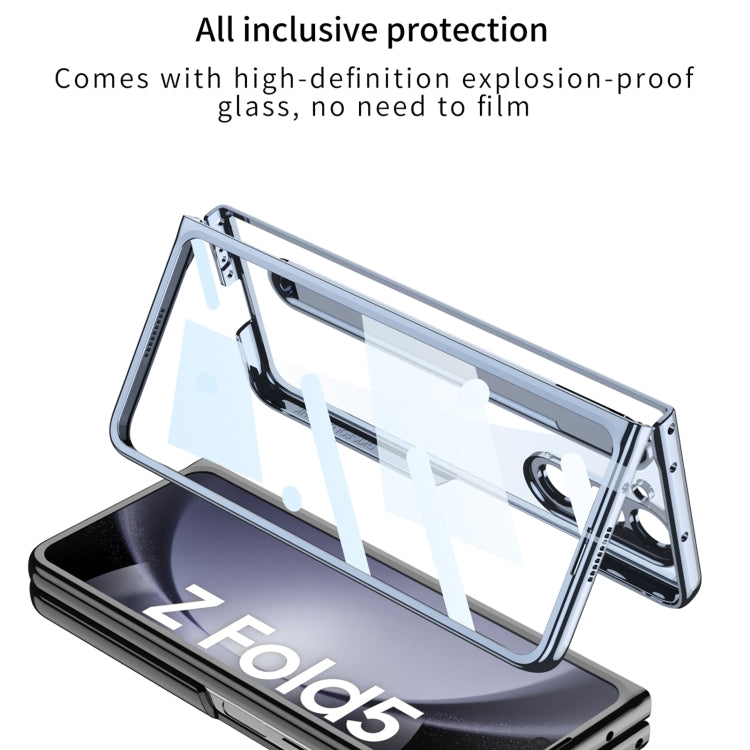 For Samsung Galaxy Z Fold5 5G GKK Integrated PC Phone Case with Pen Slot, No Include Pen(Silver) - Galaxy Z Fold5 Cases by GKK | Online Shopping South Africa | PMC TechLife | Buy Now Pay Later Mobicred