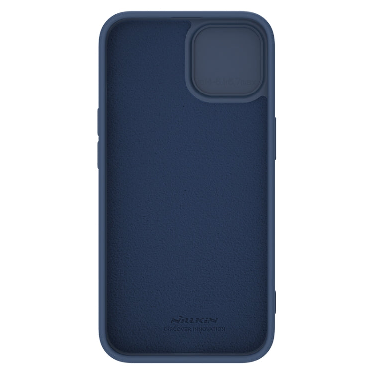 For iPhone 15 Plus NILLKIN CamShield Liquid Silicone Phone Case(Blue) - iPhone 15 Plus Cases by NILLKIN | Online Shopping South Africa | PMC TechLife | Buy Now Pay Later Mobicred