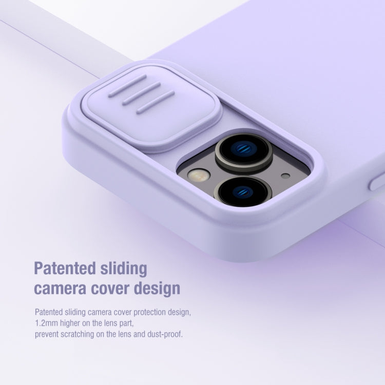 For iPhone 15 Plus NILLKIN CamShield Liquid Silicone Phone Case(Blue) - iPhone 15 Plus Cases by NILLKIN | Online Shopping South Africa | PMC TechLife | Buy Now Pay Later Mobicred