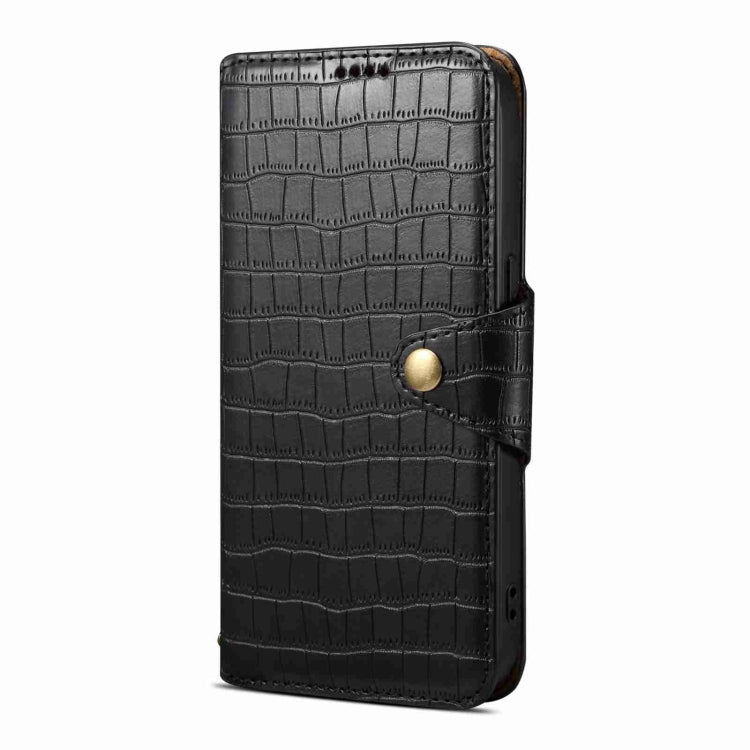 For iPhone 14 Pro Max Denior Crocodile Texture Oil Edge Leather Phone Case(Black) - free shipping - PMC TechLife - Order now!