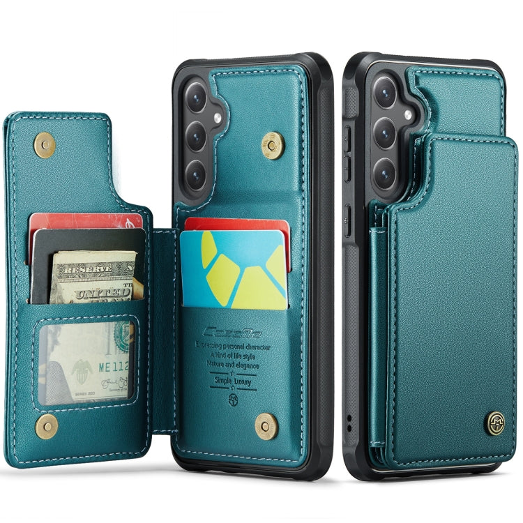 For Samsung Galaxy S23 FE 5G CaseMe C22 Card Slots Holder RFID Anti-theft Phone Case(Blue Green) - free shipping - PMC TechLife - Order now!