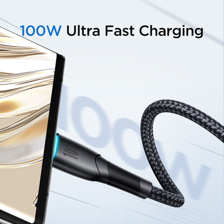 JOYROOM SA32-AC6 Starry Series 100W USB to USB-C / Type-C Fast Charging Data Cable, Length:1m(Black) - USB-C & Type-C Cable by JOYROOM | Online Shopping South Africa | PMC TechLife