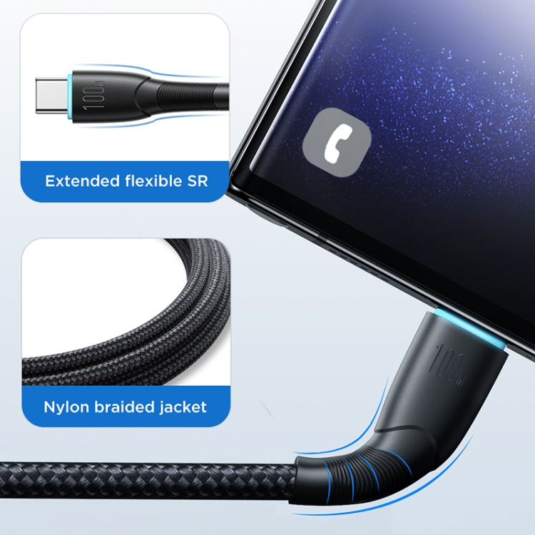 JOYROOM SA32-AC6 Starry Series 100W USB to USB-C / Type-C Fast Charging Data Cable, Length:1m(Black) - USB-C & Type-C Cable by JOYROOM | Online Shopping South Africa | PMC TechLife