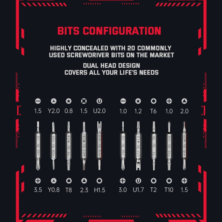 JAKEMY JM-8195 21 in 1 S-2 Bits Square Handle Design Screwdriver(Blue) - free shipping - PMC TechLife - Order now!