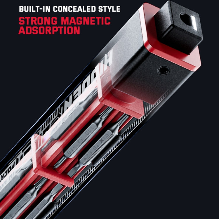 JAKEMY JM-8195 21 in 1 S-2 Bits Square Handle Design Screwdriver(Black) - free shipping - PMC TechLife - Order now!