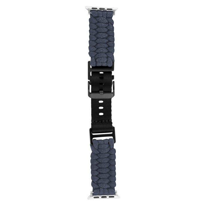 For Apple Watch SE 40mm Paracord Plain Braided Webbing Buckle Watch Band(Grey) - free shipping - PMC TechLife - Order now!