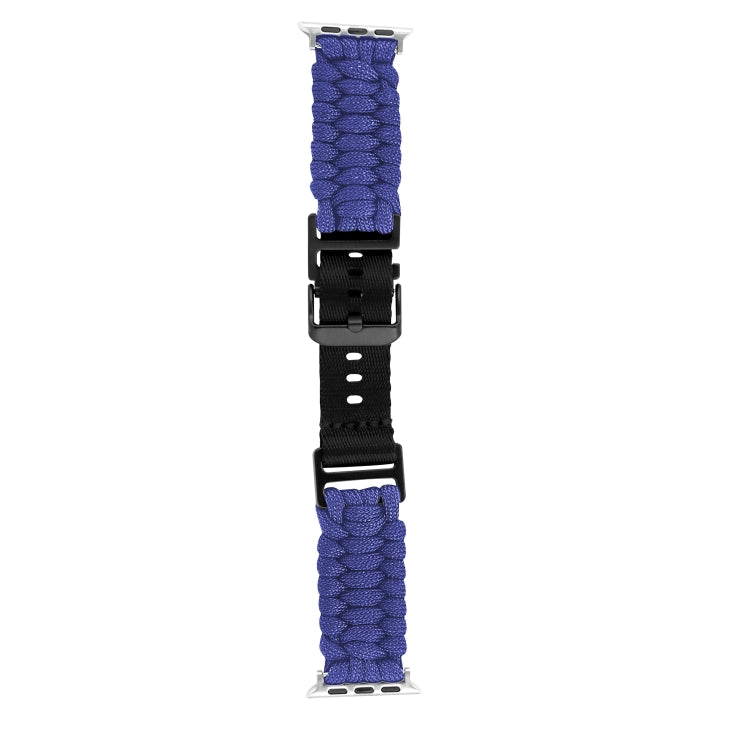 For Apple Watch 42mm Paracord Plain Braided Webbing Buckle Watch Band(Blue) - free shipping - PMC TechLife - Order now!