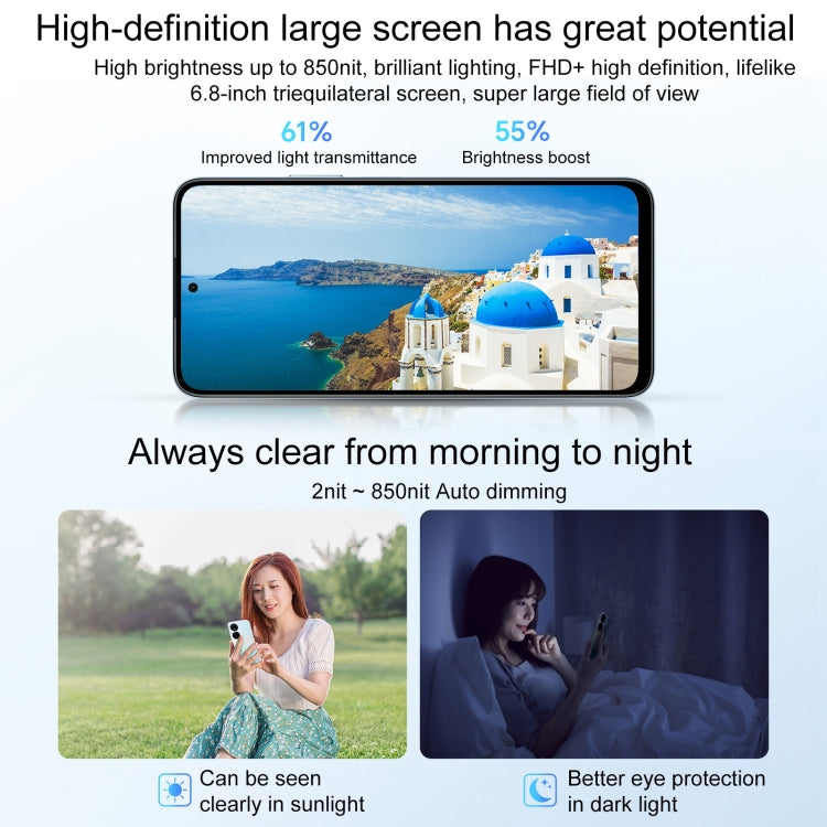 Honor Play8T, 12GB+256GB,  6.8 inch MagicOS 7.2 Dimensity 6080 Octa Core up to 2.4GHz, Network: 5G, OTG, Not Support Google Play(Black) - free shipping - PMC TechLife - Order now!