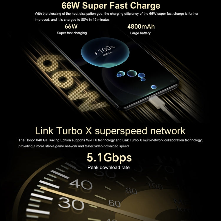 Honor X40 GT Racing, 12GB+512GB , 6.81 inch Magic OS 7.0 Snapdragon 888 Octa Core up to 2.84GHz, Network: 5G, OTG, NFC, Not Support Google Play(Racing Silver) - free shipping - PMC TechLife - Order now!