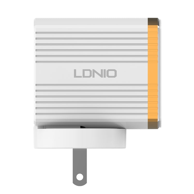 LDNIO A1302Q 2 in 1 18W QC3.0 USB Interface Grid Shape Travel Charger Mobile Phone Charger with Type-C / USB-C Data Cable, US Plug - free shipping - PMC TechLife - Order now!