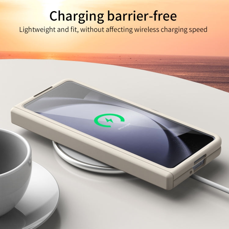 For Samsung Galaxy Z Fold5 Extraordinary Series Hinged Folding Full Phone Case with Pen Slot & Stylus(White) - free shipping - PMC TechLife - Order now!