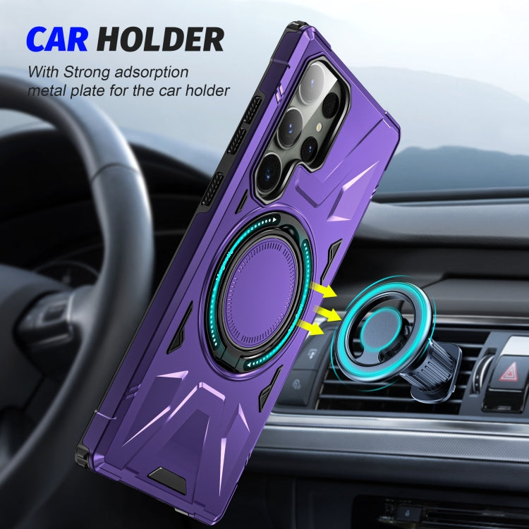 For Samsung Galaxy S23+ 5G MagSafe Magnetic Shockproof Phone Case with Ring Holder(Purple) - free shipping - PMC TechLife - Order now!