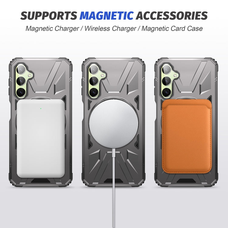 For Samsung Galaxy A24 4G/A25 5G MagSafe Magnetic Shockproof Phone Case with Ring Holder(Dark Grey) - Galaxy Phone Cases by PMC TechLife | Online Shopping South Africa | PMC TechLife