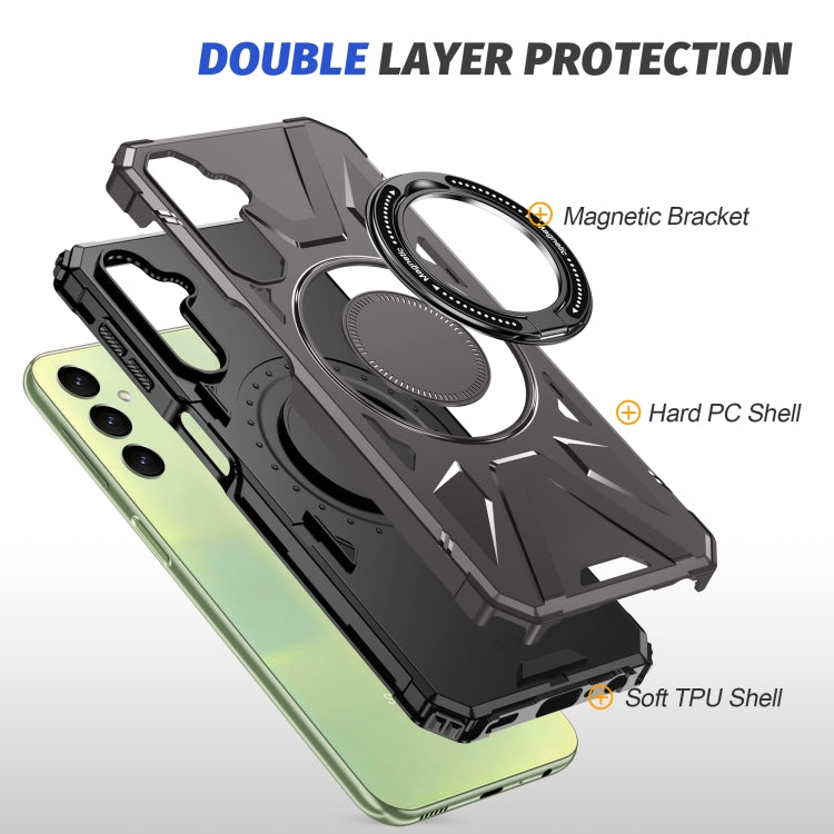 For Samsung Galaxy A54 5G MagSafe Magnetic Shockproof Phone Case with Ring Holder(Dark Grey) - Galaxy Phone Cases by PMC TechLife | Online Shopping South Africa | PMC TechLife