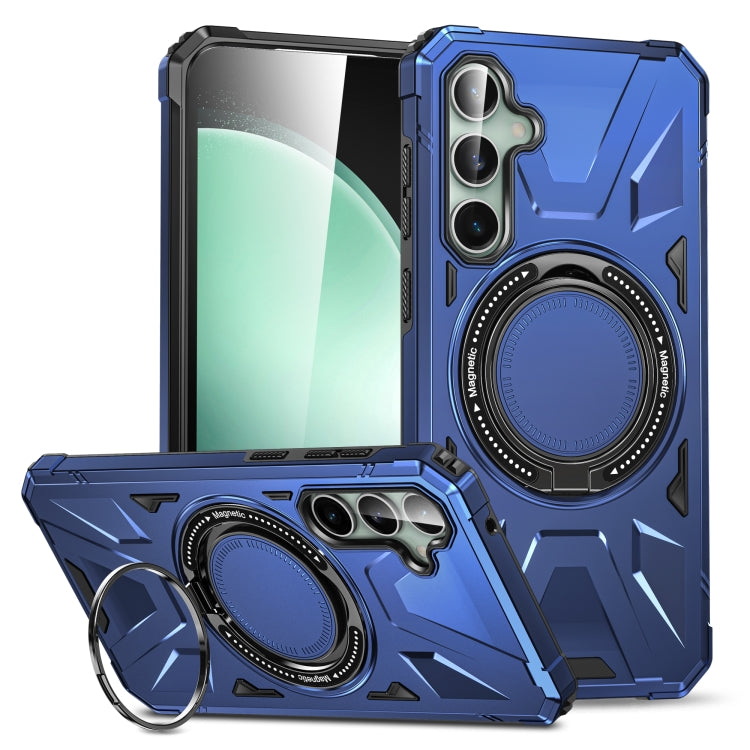 For Samsung Galaxy A15 MagSafe Magnetic Shockproof Phone Case with Ring Holder(Navy Blue) - Galaxy Phone Cases by PMC TechLife | Online Shopping South Africa | PMC TechLife