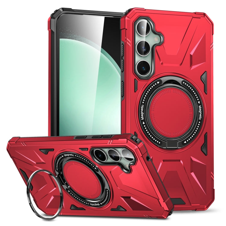 For Samsung Galaxy A15 MagSafe Magnetic Shockproof Phone Case with Ring Holder(Red) - Galaxy Phone Cases by PMC TechLife | Online Shopping South Africa | PMC TechLife
