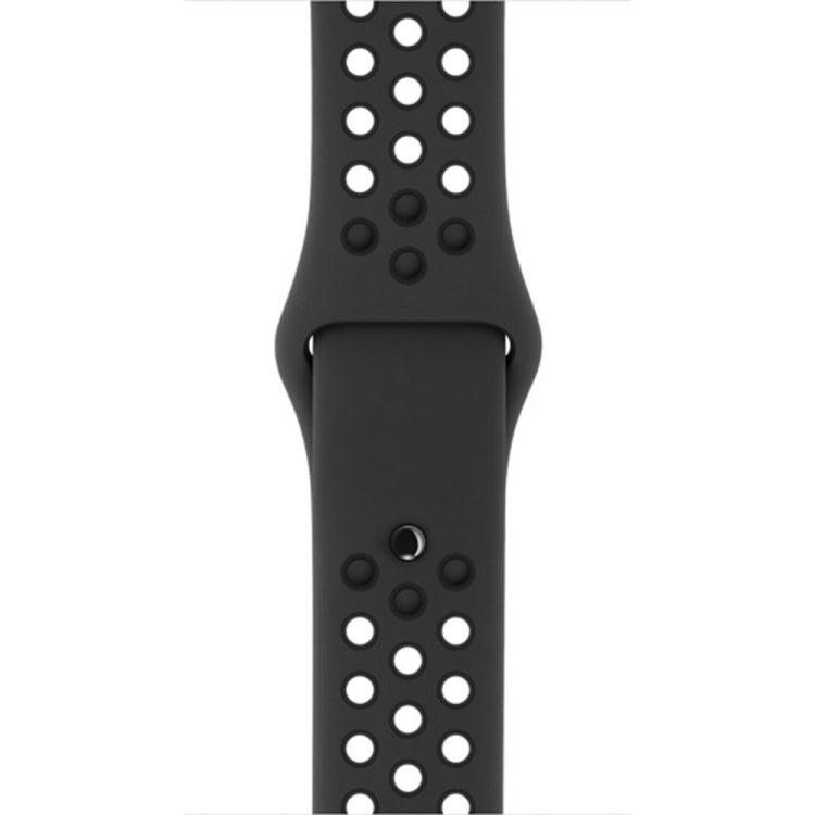 For Apple Watch Ultra 49mm / Series 8&7 45mm / SE 2&6&SE&5&4 44mm / 3&2&1 42mm Sport Silicone Watch Band Standard Edition(Black) - Watch Bands by PMC TechLife | Online Shopping South Africa | PMC TechLife | Buy Now Pay Later Mobicred